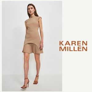 Karen Millen Military Pleat Dress US 4, BNWT ⚡️sold out everywhere ⚡️